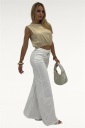 maglia crop smanicata precious